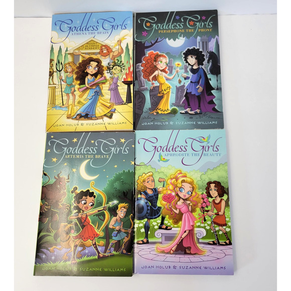 Goddess Girls Books 1-4 Box Set Joan Holub Suzanne Williams Paperback Aladdin - Picture 2 of 16